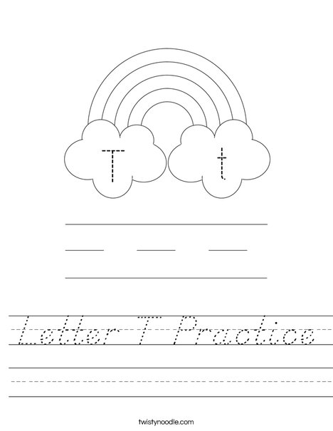 Letter T Practice Worksheet