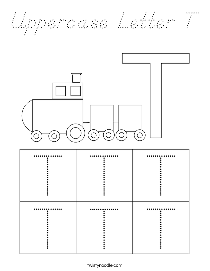 Uppercase Letter T Coloring Page