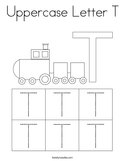 Uppercase Letter T Coloring Page