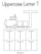 Uppercase Letter T Coloring Page