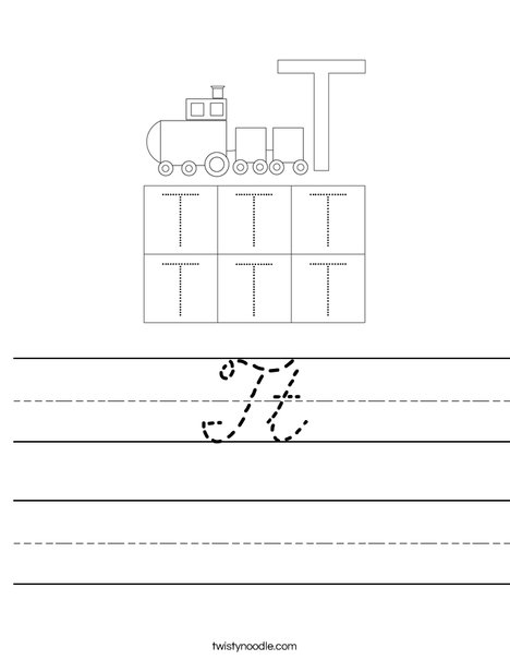 Letter T Worksheet