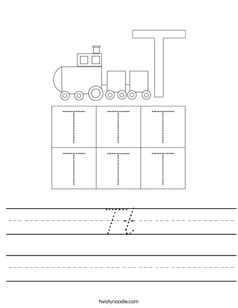 Letter T Worksheet