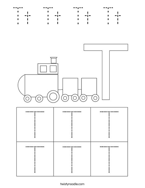 Letter T Coloring Page