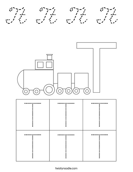 Letter T Coloring Page