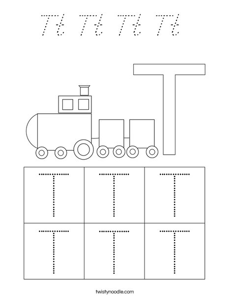 Letter T Coloring Page