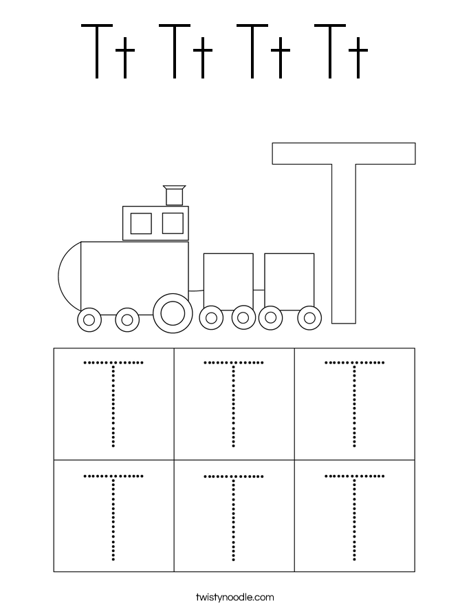 Tt Tt Tt Tt  Coloring Page