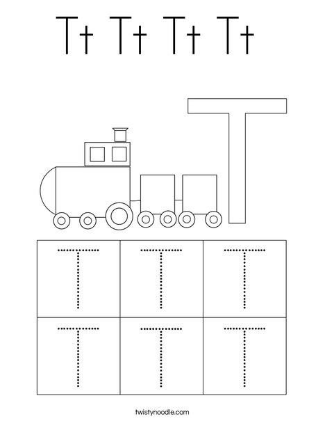 Letter T Coloring Page