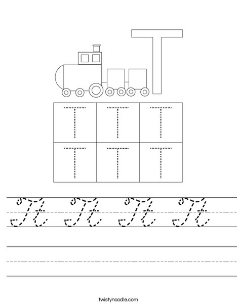 Letter T Worksheet