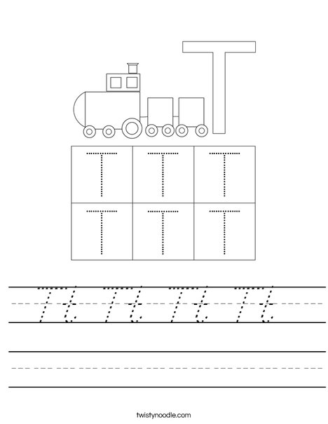 Letter T Worksheet