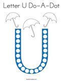 Letter U Do-A-Dot Coloring Page