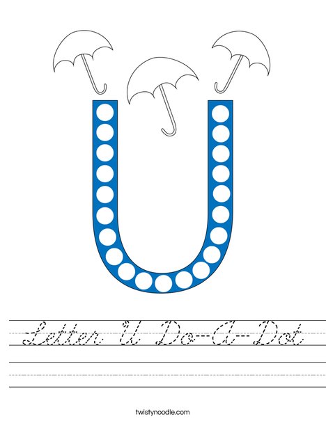 Letter U Do-A-Dot Worksheet