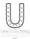 Letter U Dot Painting Worksheet