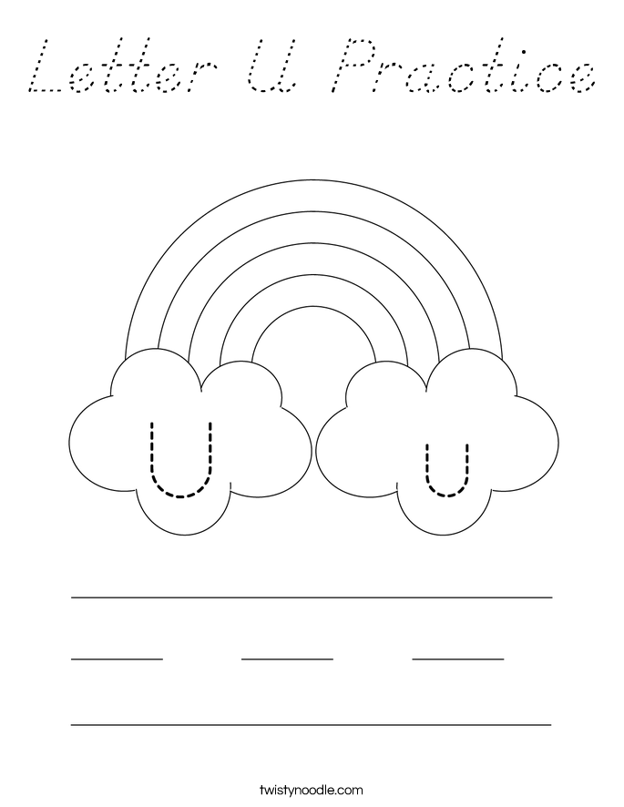 Letter U Practice Coloring Page