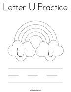 Letter U Practice Coloring Page