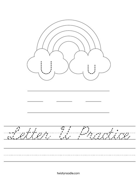 Letter U Practice Worksheet