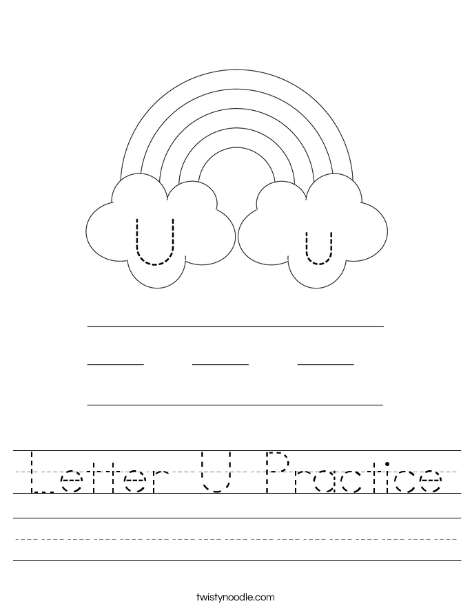 Letter U Practice Worksheet