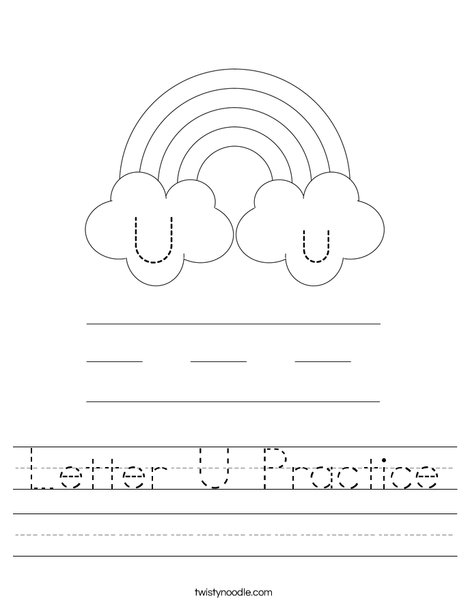 Letter U Practice Worksheet