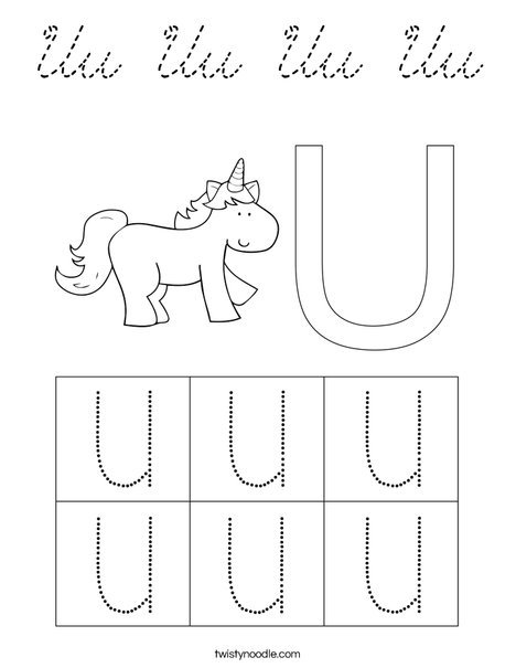 Letter U Coloring Page
