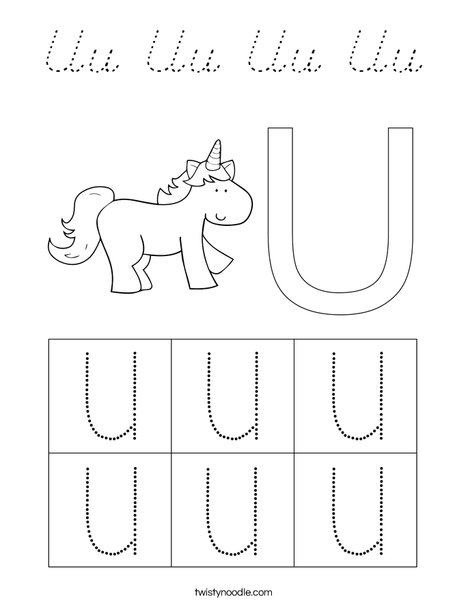 Letter U Coloring Page