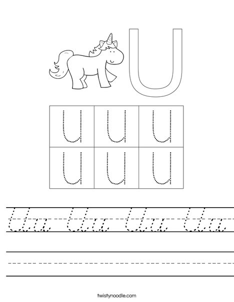 Letter U Worksheet