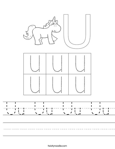 Letter U Worksheet