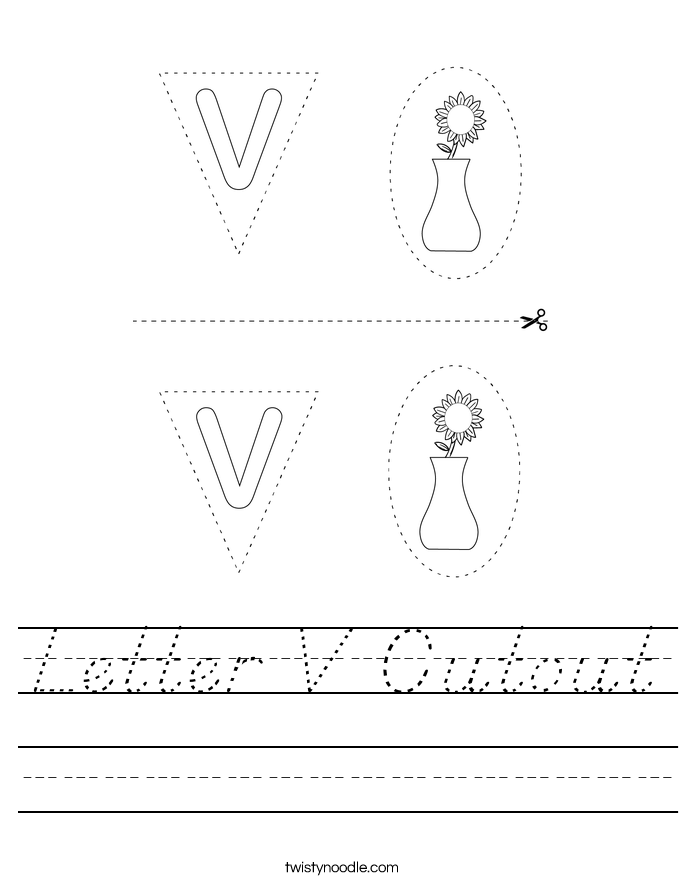 Letter V Cutout Worksheet