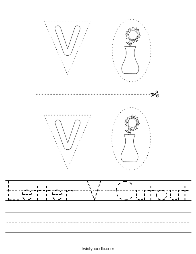 Letter V Cutout Worksheet