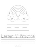 Letter V Practice Worksheet