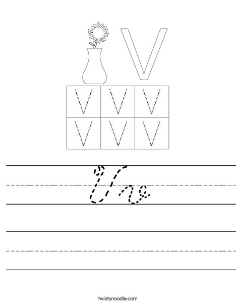 Letter V Worksheet