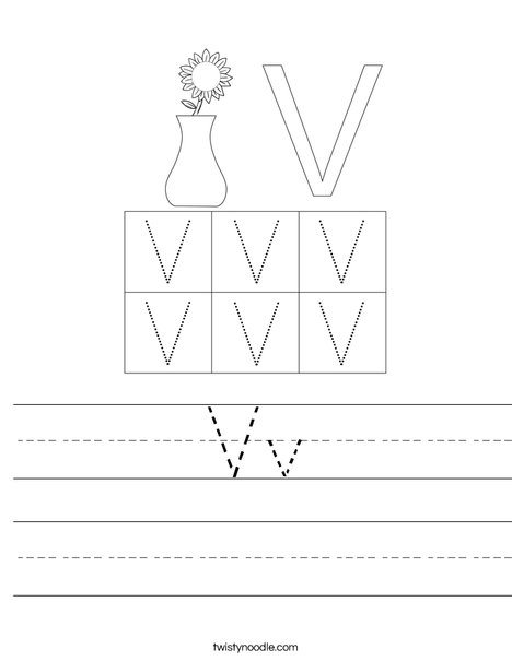 Letter V Worksheet