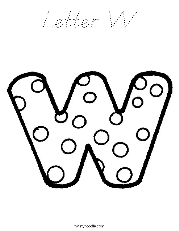 Letter W Coloring Page