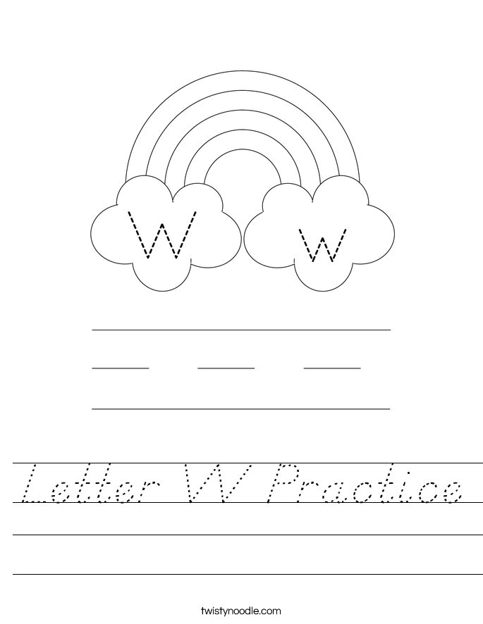 Letter W Practice Worksheet