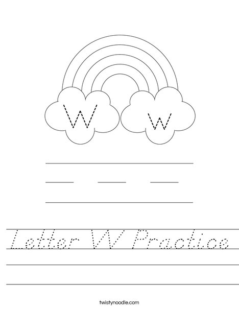 Letter W Practice Worksheet
