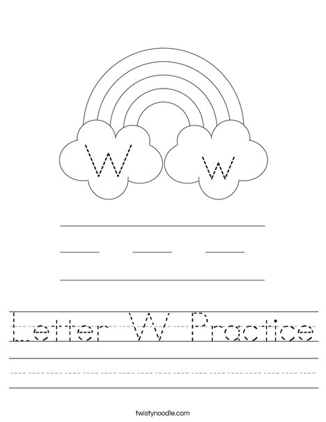Letter W Practice Worksheet