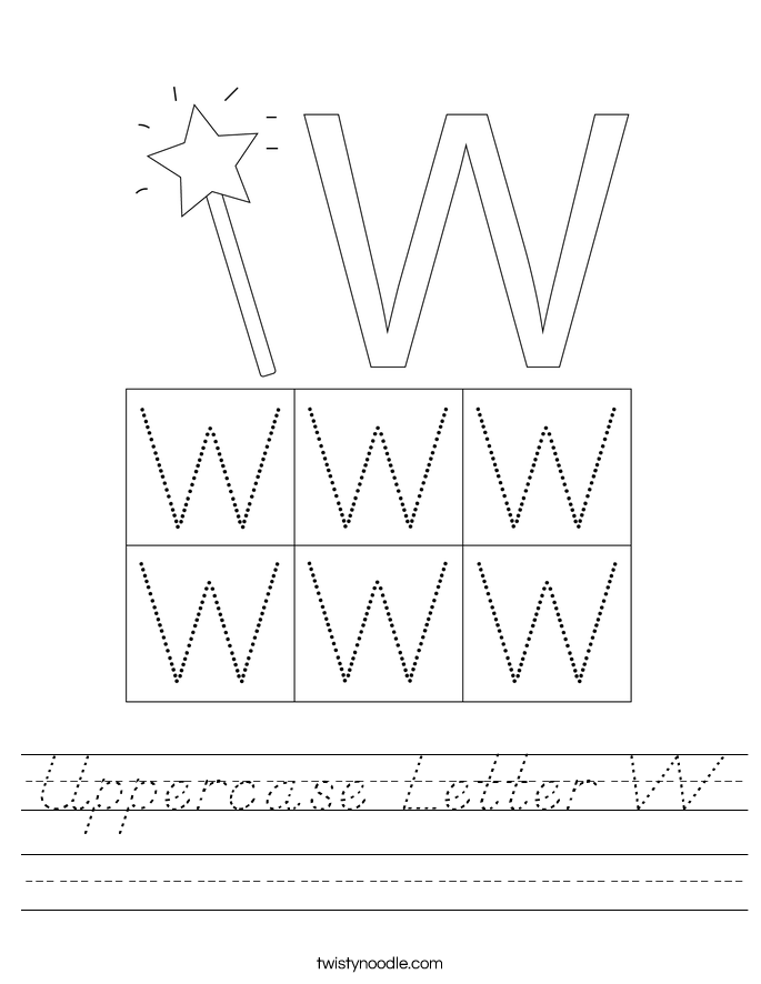 Uppercase Letter W Worksheet