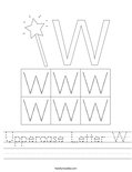 Uppercase Letter W Worksheet