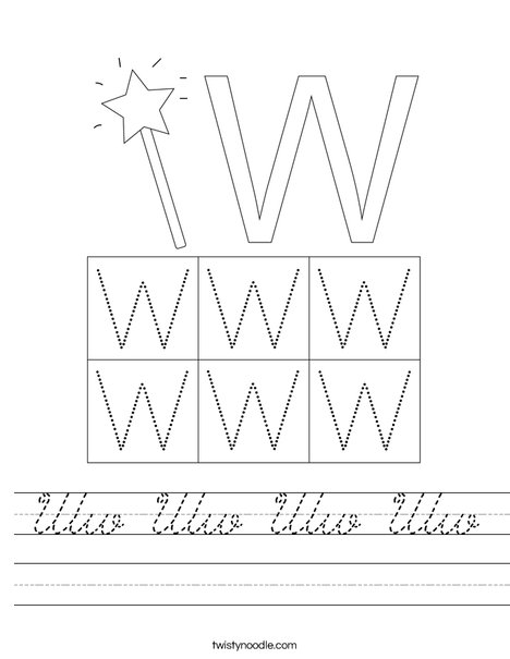 Letter W Worksheet