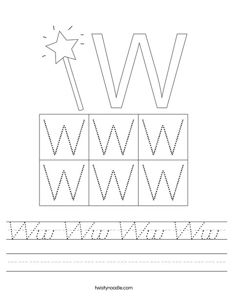 Letter W Worksheet