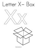 Letter X- Box Coloring Page