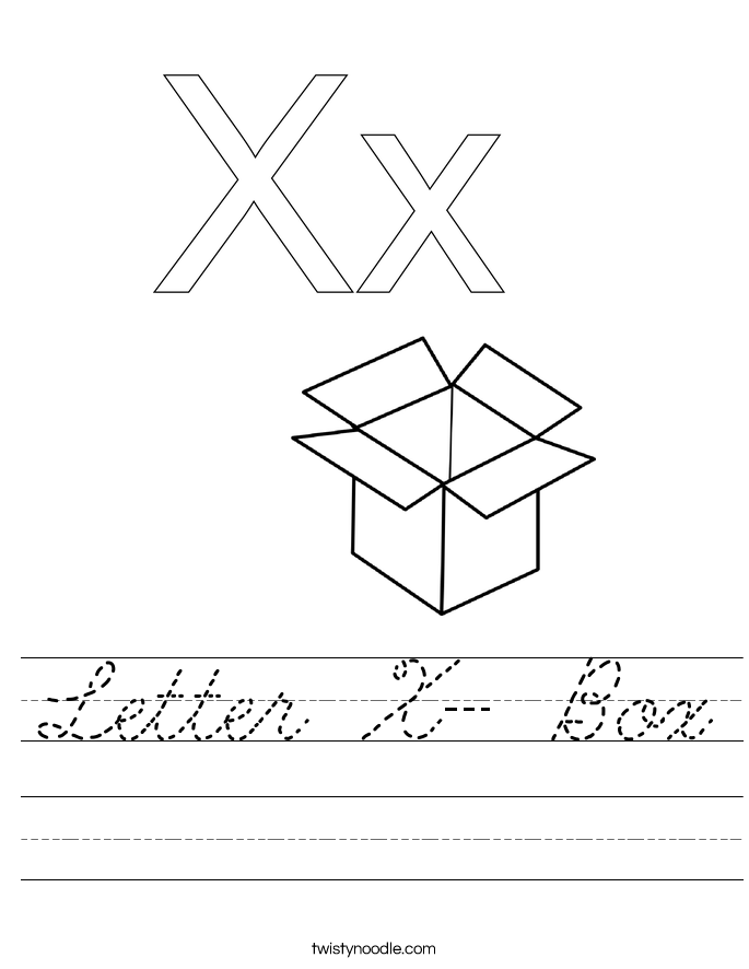 Letter X- Box Worksheet