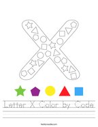 Letter X Color by Code Handwriting Sheet