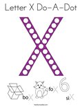 Letter X Do-A-Dot Coloring Page