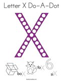 Letter X Do-A-Dot Coloring Page