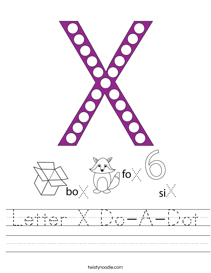 Letter X Do-A-Dot Worksheet