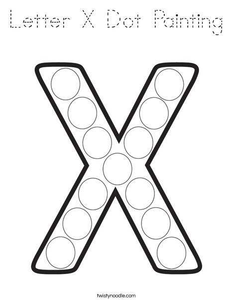 Download Letter X Dot Painting Coloring Page - Tracing - Twisty Noodle