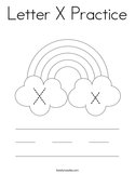 Letter X Practice Coloring Page