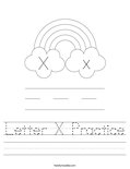 Letter X Practice Worksheet