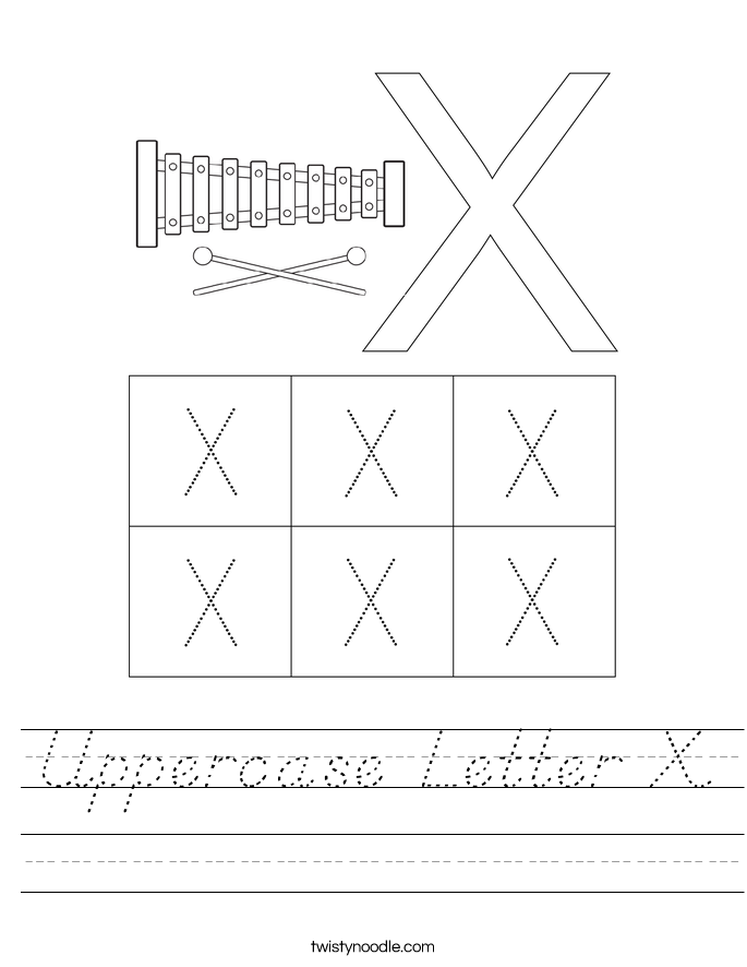 Uppercase Letter X Worksheet