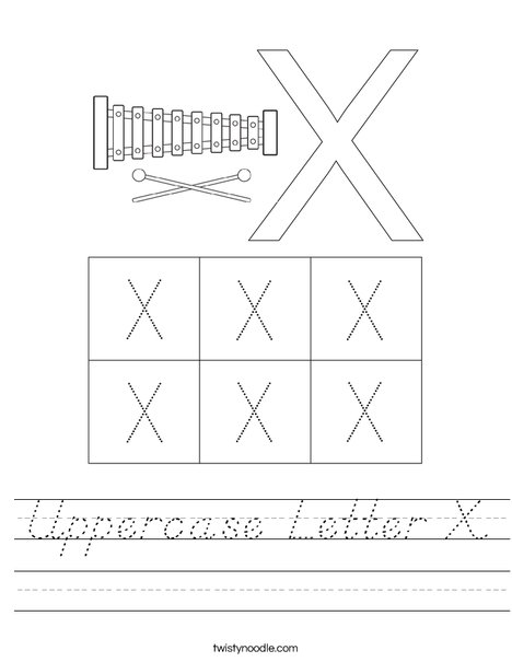 Letter X Worksheet