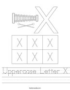 Uppercase Letter X Handwriting Sheet